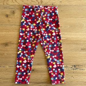 Hanna Andersson Red Floral Print Leggings in size 80